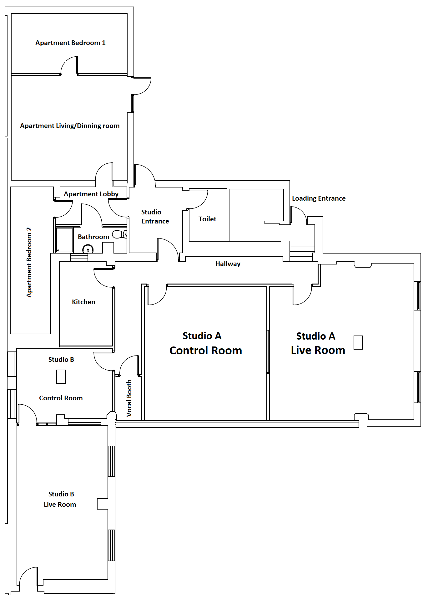 Floor Plan - Holy Rock Studios